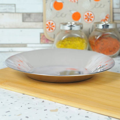 Weltime Plate, 1 pcs, Stainless steel, diameter 20 cm