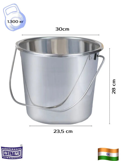 Weltime Food Bucket, Stainless steel, 15 L